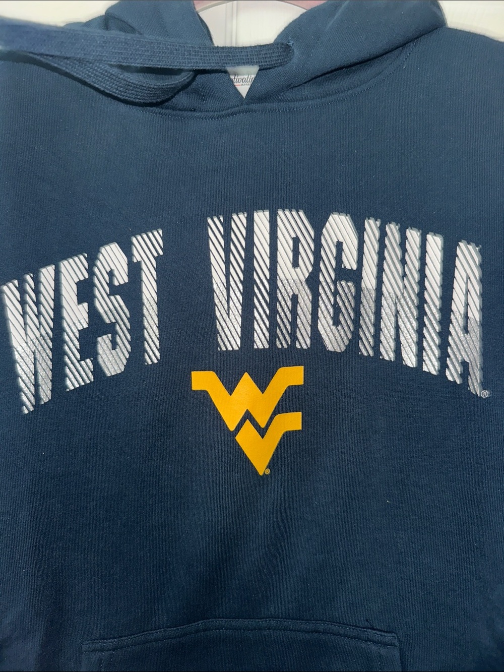 West Virginia Navy Blue Hoodie with Gold Logo - Picture 2 of 8